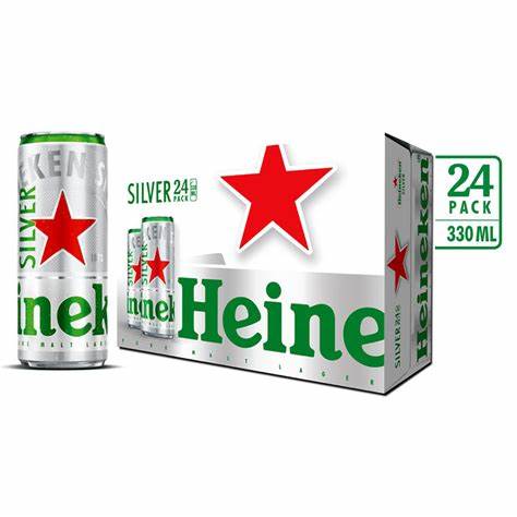 Thùng Bia Heineken Bạc Lon Cao 330ml*24 lon